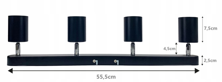 LAMPA-SUFITOWA-SZYNOWA-LED-4xGU10-do-PRZEDPOKOJU-Kod-producenta-Spot-kinkiet-4xGU10-czarny-MC0368